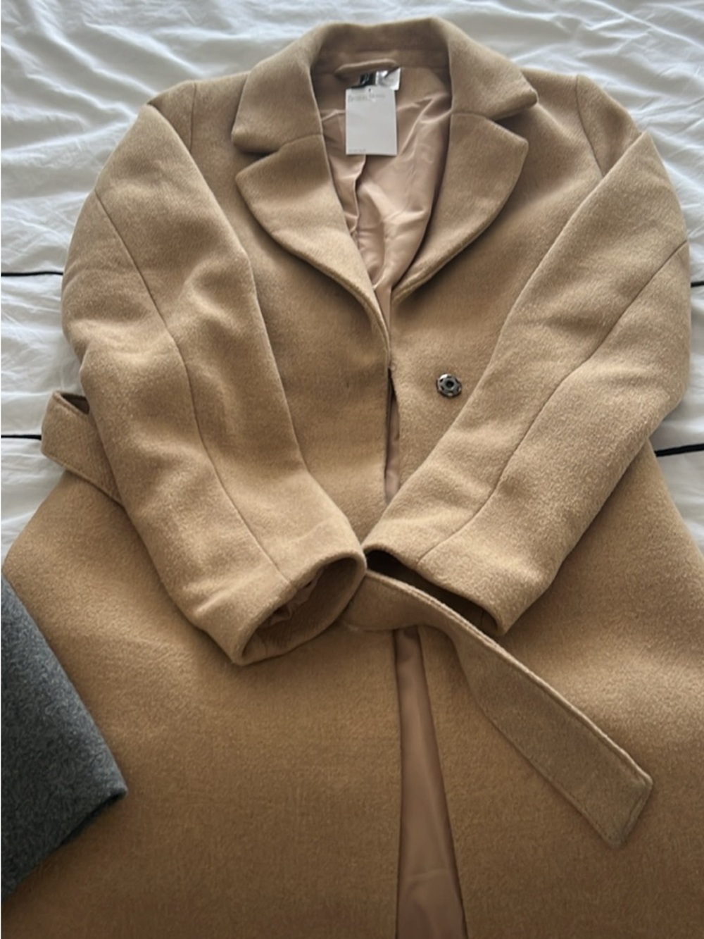 H&M Camel Belted Trench Coat